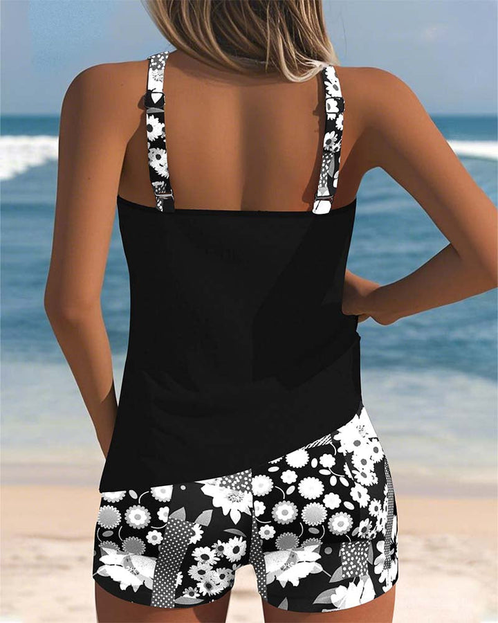 Sabrina™  - Comfortable Floral Print Two-Piece Swimsuit
