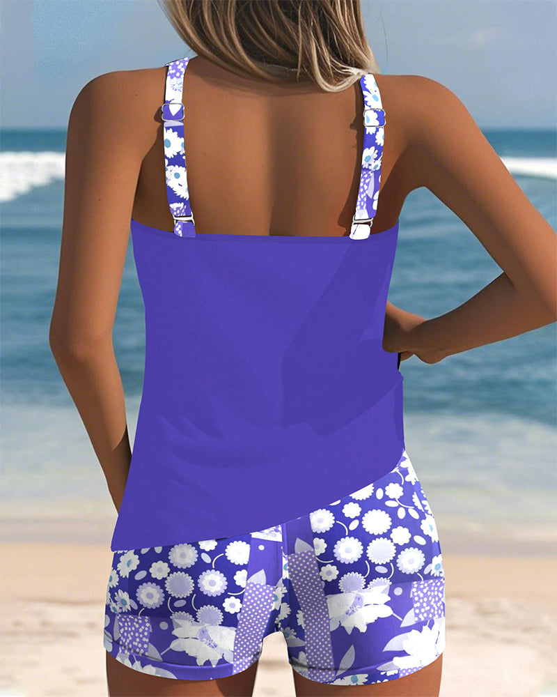 Sabrina™  - Comfortable Floral Print Two-Piece Swimsuit