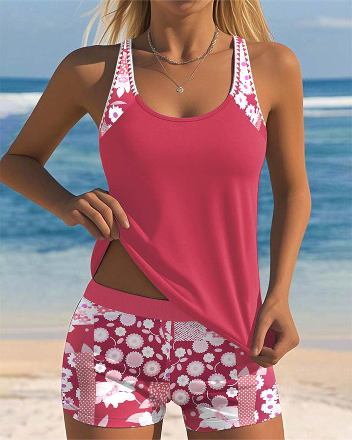 Sabrina™  - Comfortable Floral Print Two-Piece Swimsuit