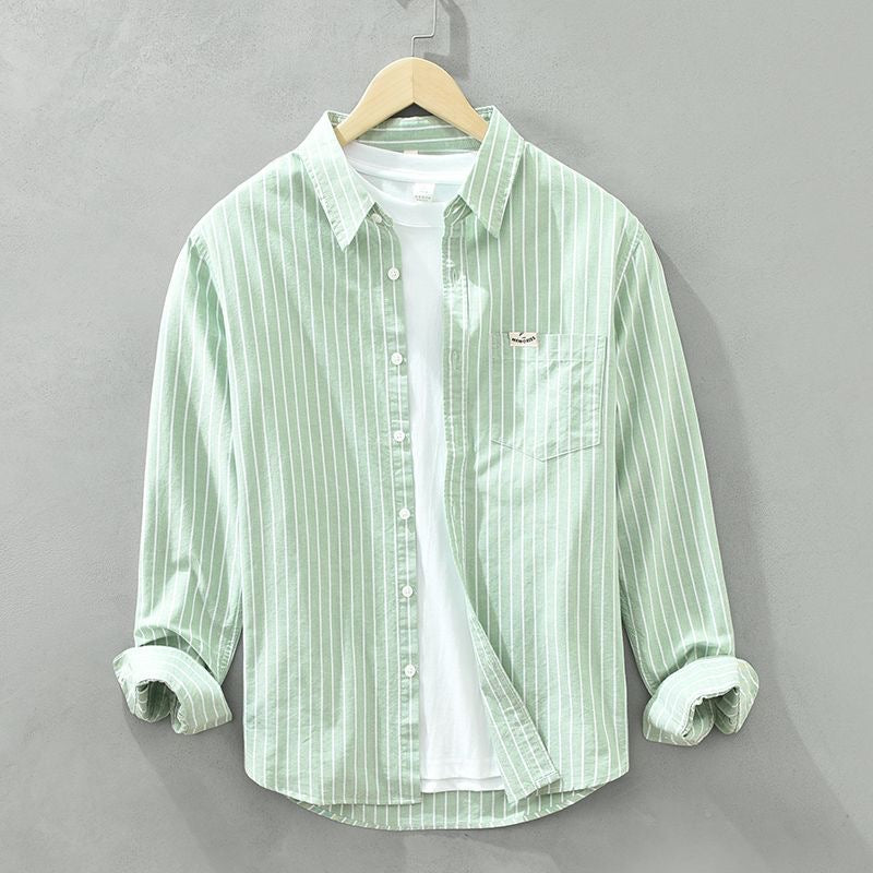 Flick™ | Chic Cotton Striped Over Shirt