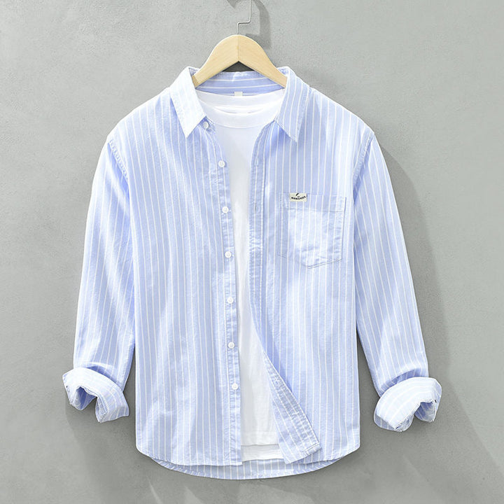 Flick™ | Chic Cotton Striped Over Shirt